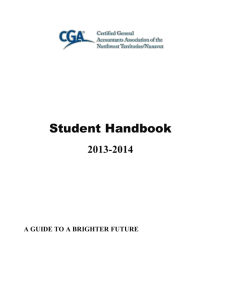 Student Handbook - CGA NWT/Nunavut