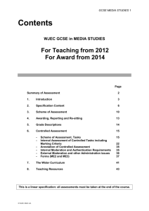 GCSE Media Studies Linear Specification pdf