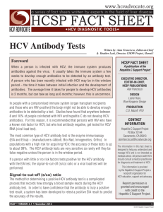HCV Antibody Tests