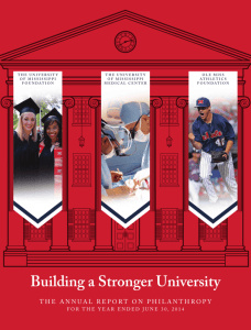 Building a Stronger University - The University of Mississippi