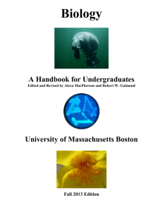 Biology Major - University of Massachusetts Boston