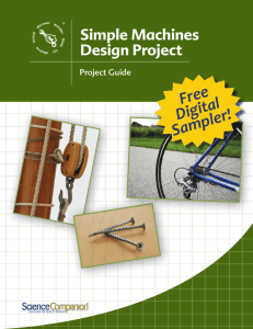 Simple Machines Design Project Sample