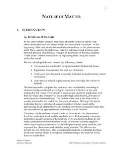 nature of matter - American Association of Physics Teachers