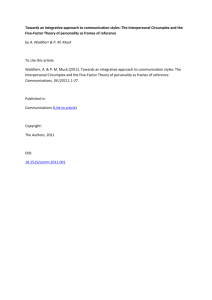 Towards an integrative approach to communication styles: The