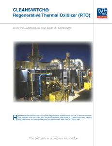 CLEANSWITCH® Regenerative Thermal Oxidizer