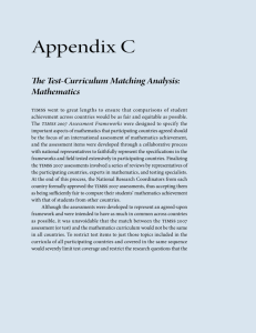 Appendix C: The Test-Curriculum Matching Analysis: Mathematics
