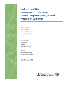 Evaluation of the MIND Research Institute's Spatial