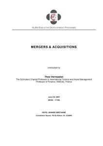 mergers & acquisitions - ALBA Graduate Business School