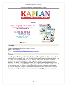 Learn Every Day: The Program for Infants, Toddlers, and Twos