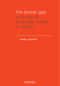 the power gap an index of everyday power in Britain