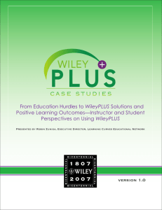 From Education Hurdles to WileyPLUS Solutions