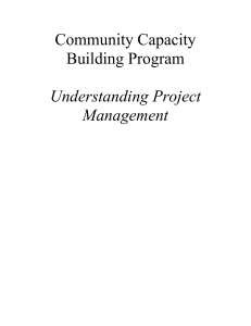 Community Capacity Building Program Understanding Project