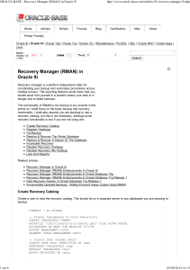 ORACLE-BASE - Recovery Manager RMAN in Oracle 9i
