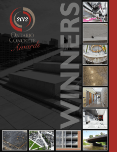 2012 Winners Brochure - Ontario Concrete Awards