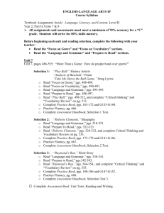 English I-P, Inside, Level D, Year 2, Part II