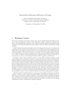 Hierarchical Bayesian Methods in Ecology