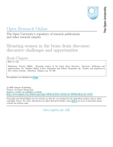 Open Research Online Situating women in the brain drain discourse