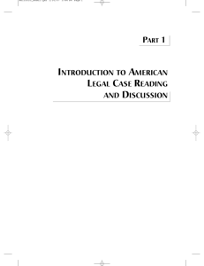 introduction to american legal case reading and discussion