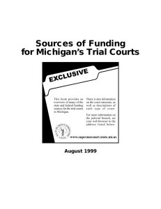 Sources of Funding for Michigan's Trial Courts