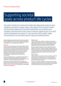 Supporting societal goals across product life cycles
