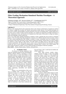 Filter Feeding Mechanism Simulated Machine Paradigms