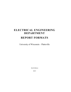 electrical engineering department report formats