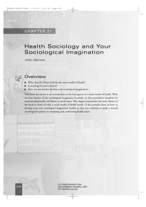 Health Sociology and Your Sociological Imagination