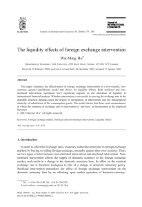 The liquidity effects of foreign exchange intervention