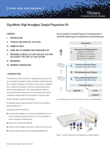 [ CARE AND USE MANUAL ] GlycoWorks High-throughput