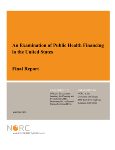 An Examination of Public Health Financing in the United