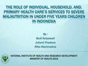 the role of individual, household and health services at primary