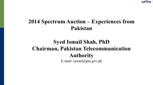 Pakistan's Spectrum Auction and Future Plans