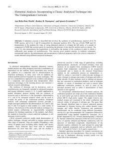 Elemental Analysis: Incorporating a Classic Analytical Technique