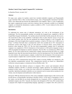 Machine Control Using Coupled Computer/PLC Architecture by