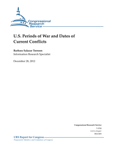 US Periods of War and Dates of Current Conflicts