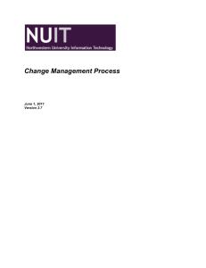 Change Management Process - Northwestern University Information