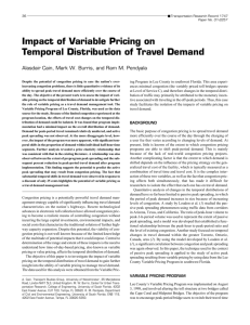 Impact of Variable Pricing on Temporal Distribution of