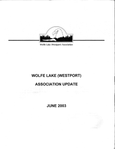 2003 Newsletter - Wolfe Lake (Westport) Association