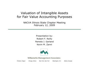 Valuation of Intangible Assets for Fair Value Accounting Purposes