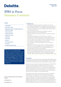 IFRS in Focus Insurance Contracts