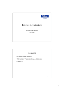 Internet Architecture Contents