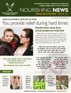 nourishing news - Community Food Bank