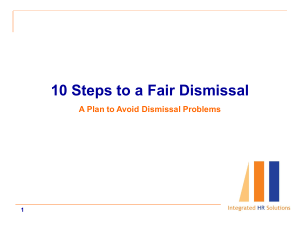 10 Steps to Fair Dismissals
