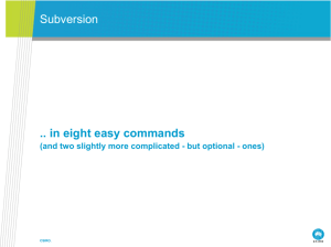 Subversion .. in eight easy commands