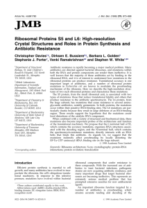 Ribosomal Proteins S5 and L6 - MRC Laboratory of Molecular Biology