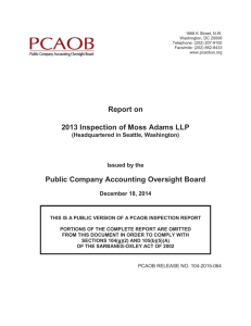Read our most recent PCAOB inspection report