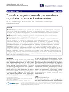 Towards an organisation-wide process