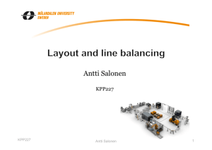 Layout and Line balancing