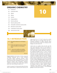 10.1 INTRODUCTION ORGANIC CHEMISTRY