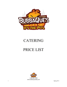 catering price list